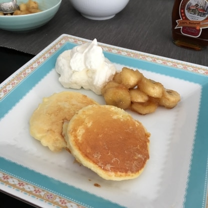 キャラメルバナナ美味しかったです♪
パンケーキは焼き方が悪かったのか思ったより膨らまず…
またリピします(*ﾉ´∀`*)ﾉ